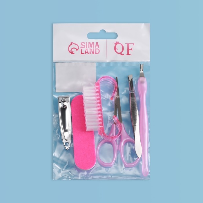 Набор маникюрный, 6 предметов, цвет МИКС Набор маникюрный, 6 предметов, цвет МИКС