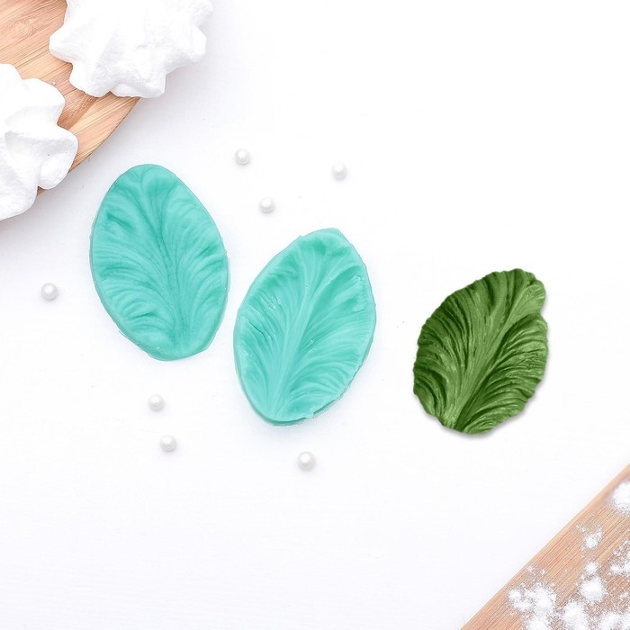 Молд «Лист тропических растений», силикон, 2 шт, 6,5×4×2,3 см, цвет МИКС Молд «Лист тропических растений», силикон, 2 шт, 6,5×4×2,3 см, цвет МИКС