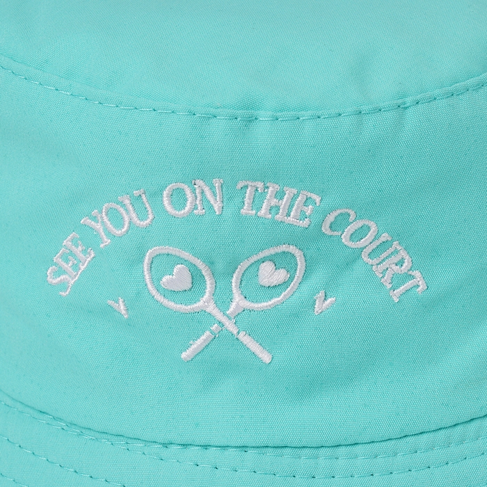 Панама детская для девочки «Ракетки», цвет бирюзовый, р-р 54 Панама детская для девочки «Ракетки», цвет бирюзовый, р-р 54