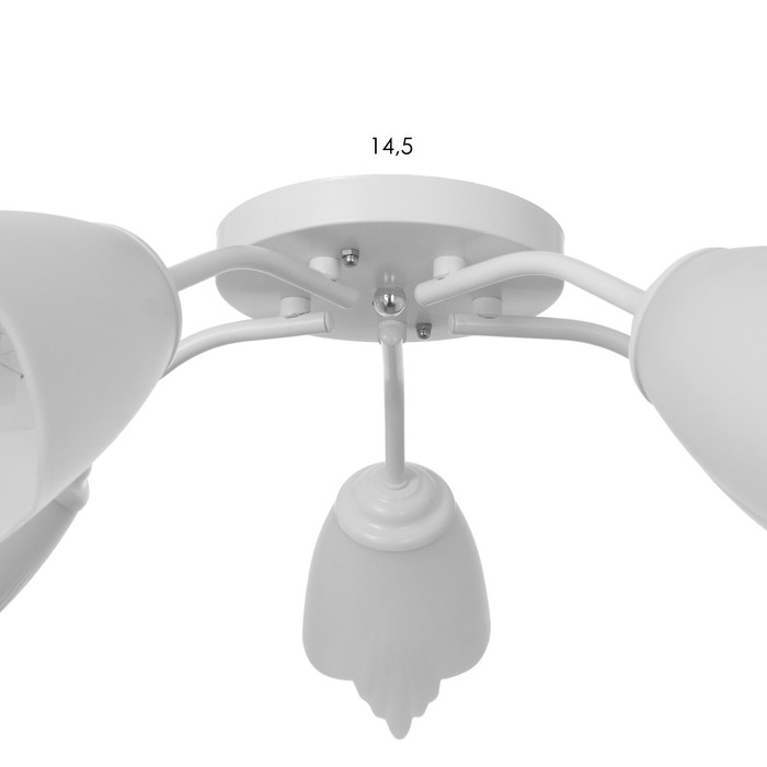 Люстра Оникс 5х15Вт E27 белый 52х52х15см BayerLux Люстра Оникс 5х15Вт E27 белый 52х52х15см BayerLux