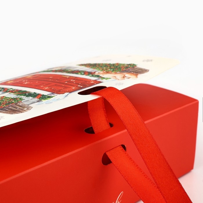 Коробка подарочная новогодняя складная двухсторонняя «Уютный Новый год», 16.5 х 12.5 х 5 см, Новый год Коробка подарочная новогодняя складная двухсторонняя «Уютный Новый год», 16.5 х 12.5 х 5 см, Новый год