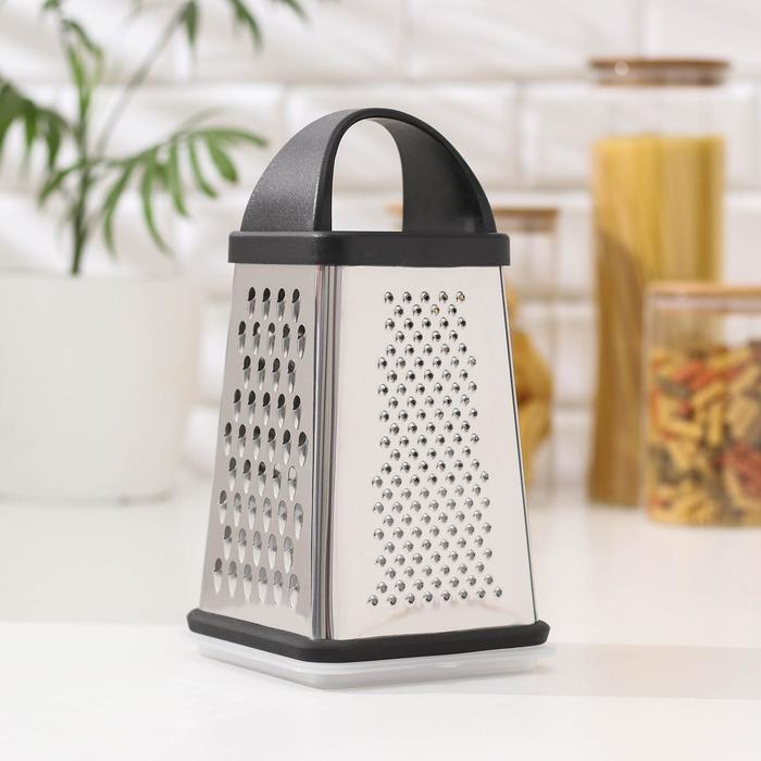 Тёрка с контейнером «Синтай», 13×13,5×24 см, цвет ручки чёрный Тёрка с контейнером «Синтай», 13×13,5×24 см, цвет ручки чёрный