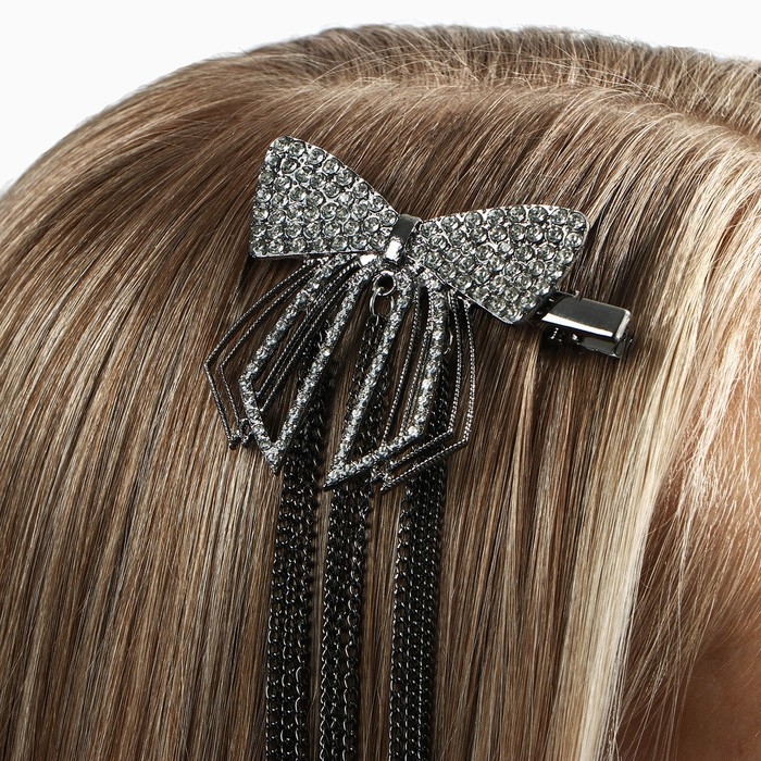 Бант заколка для волос новогодняя «Поверь в мечту» на Новый год, с цепочкой, 65 х 20 см Бант заколка для волос новогодняя «Поверь в мечту» на Новый год, с цепочкой, 65 х 20 см