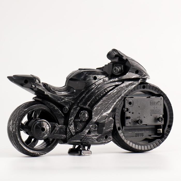 Часы - будильник настольные Часы - будильник настольные "Мотоцикл", дискретный ход, d-6.5 см, 21.5 х 12.5 см, 3ААА