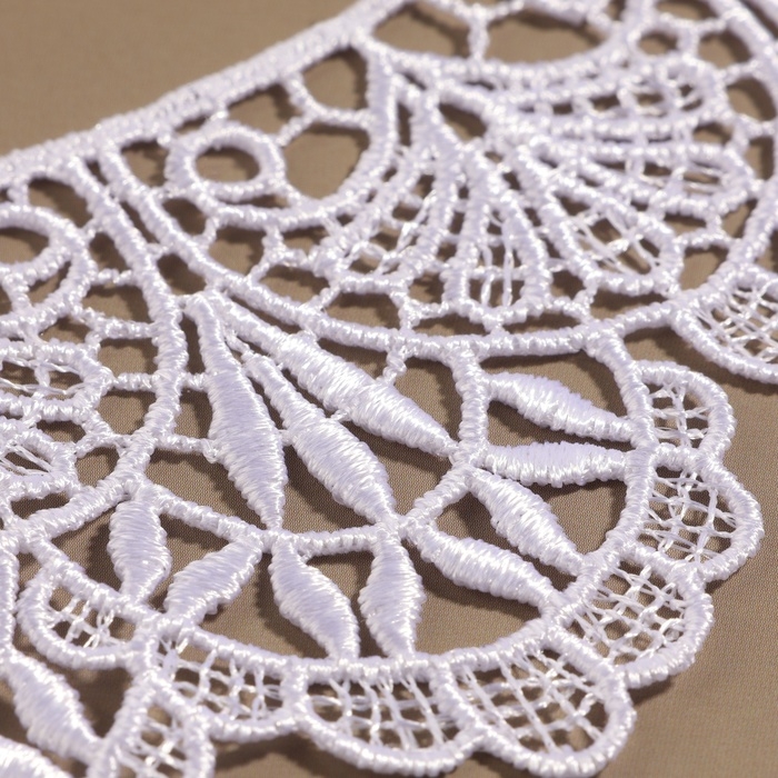 Воротник пришивной, гипюровый, 21 × 7 см, цвет белый Воротник пришивной, гипюровый, 21 × 7 см, цвет белый