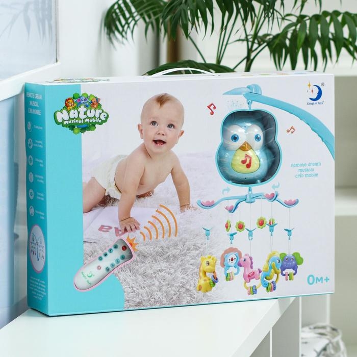 Мобиль музыкальный на кроватку «Совушка», проектор, пульт, цвет и виды МИКС Мобиль музыкальный на кроватку «Совушка», проектор, пульт, цвет и виды МИКС