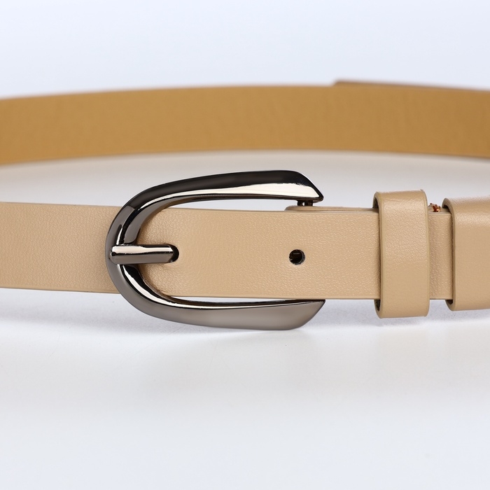 Ремень женский, ширина 1,6 см, пряжка металл, цвет бежевый Ремень женский, ширина 1,6 см, пряжка металл, цвет бежевый