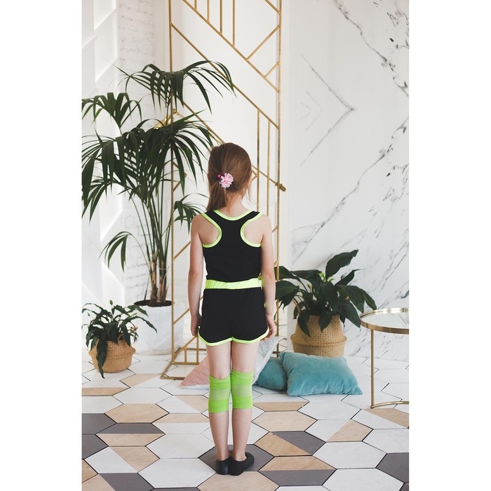 Майка-борцовка для гимнастики и танцев Grace Dance, р. 44, цвет чёрный/лайм Майка-борцовка для гимнастики и танцев Grace Dance, р. 44, цвет чёрный/лайм
