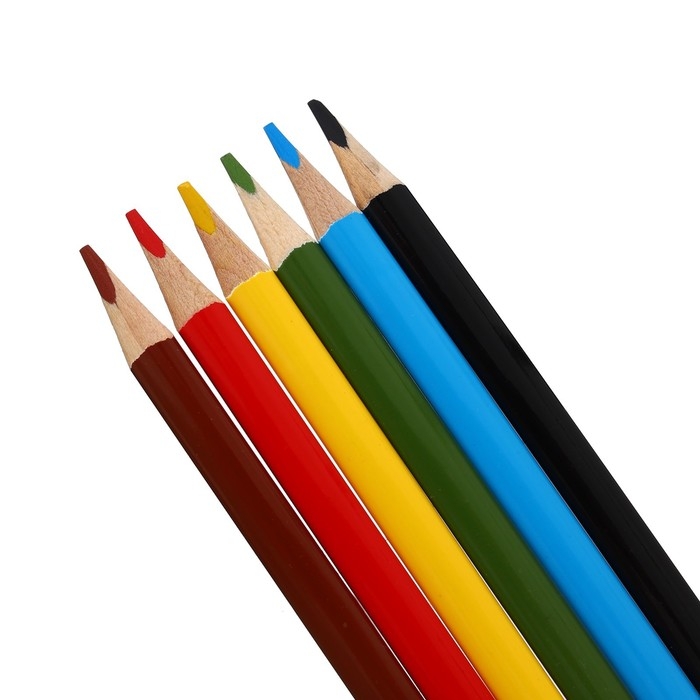 Карандаши 6 цветов Карандаши 6 цветов "Каляка-Маляка", трёхгранные