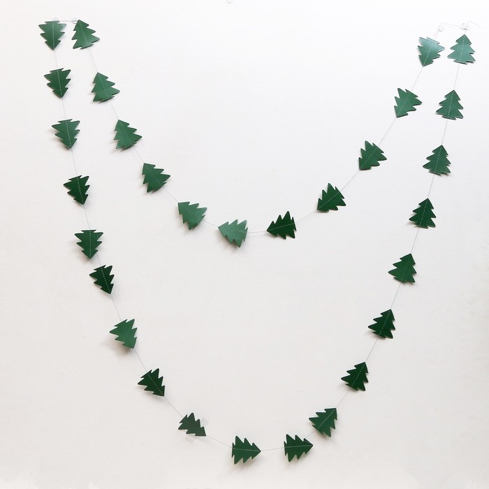 Новый год! Гирлянда &laquo;Ёлочки&raquo;, длина 4 м, цвет зелёный