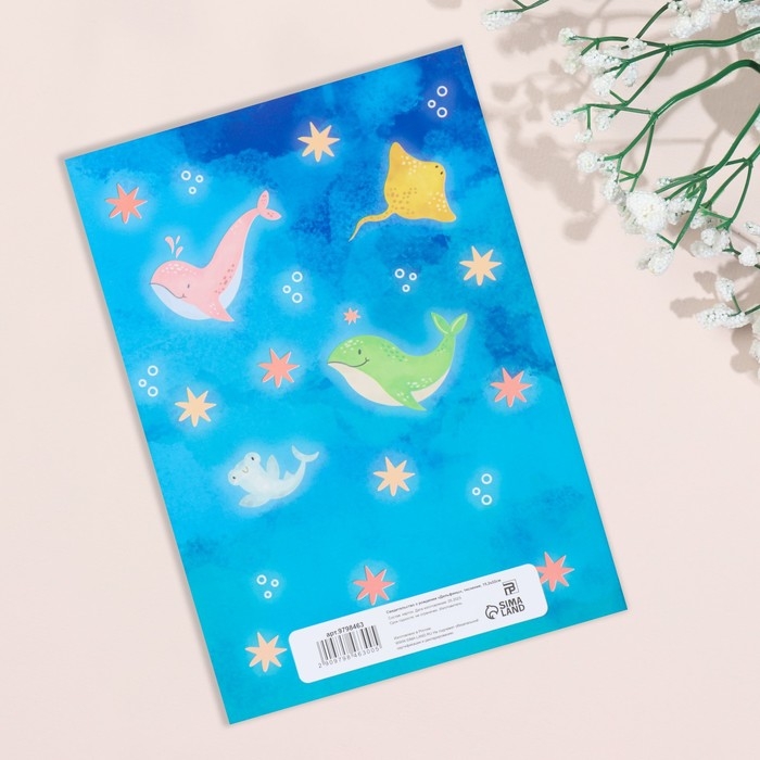 Свидетельство о рождении Свидетельство о рождении "Дельфины" тиснение, А5