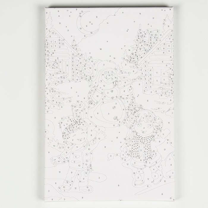 Картина по номерам на новый год на холсте с подрамником «Зимние забавы», 20 х 30 см Картина по номерам на новый год на холсте с подрамником «Зимние забавы», 20 х 30 см