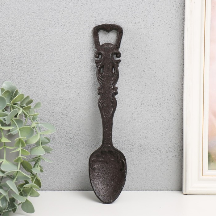 Сувенир чугун открывашка  Сувенир чугун открывашка "Ложка" 23,5х5х2,2 см