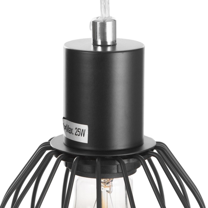 Светильник подвесной Светильник подвесной "Лофт" 1х25Вт Е27 Чёрный 12х116х11