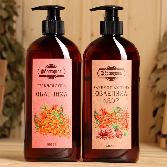 Набор гель для душа Набор гель для душа "Облепиха" и шампунь "Облепиха-Кедр" 500 мл