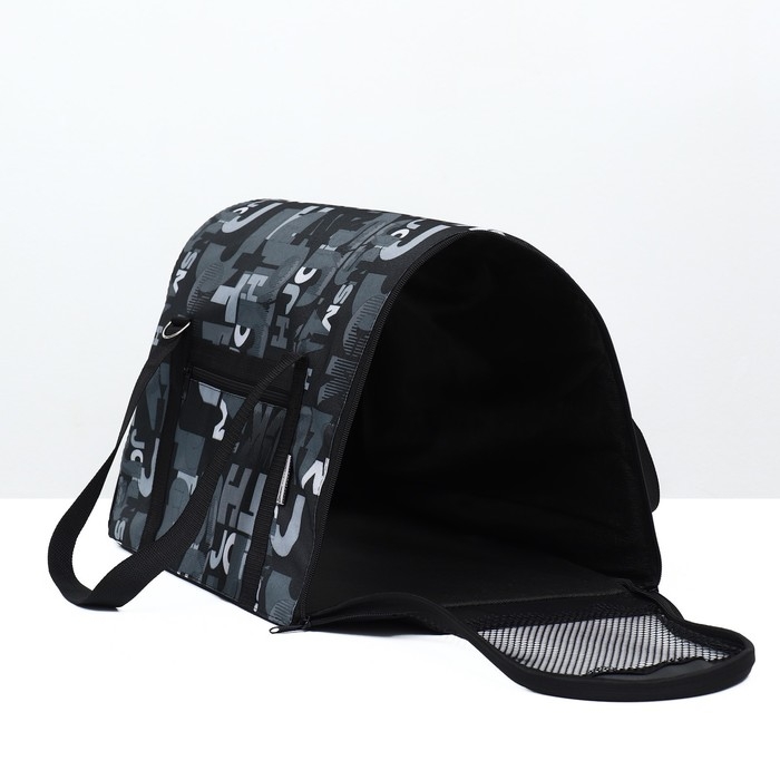 Сумка - переноска для животных  Сумка - переноска для животных "Принт", размер M, 43 х 27 х 30 см буквы