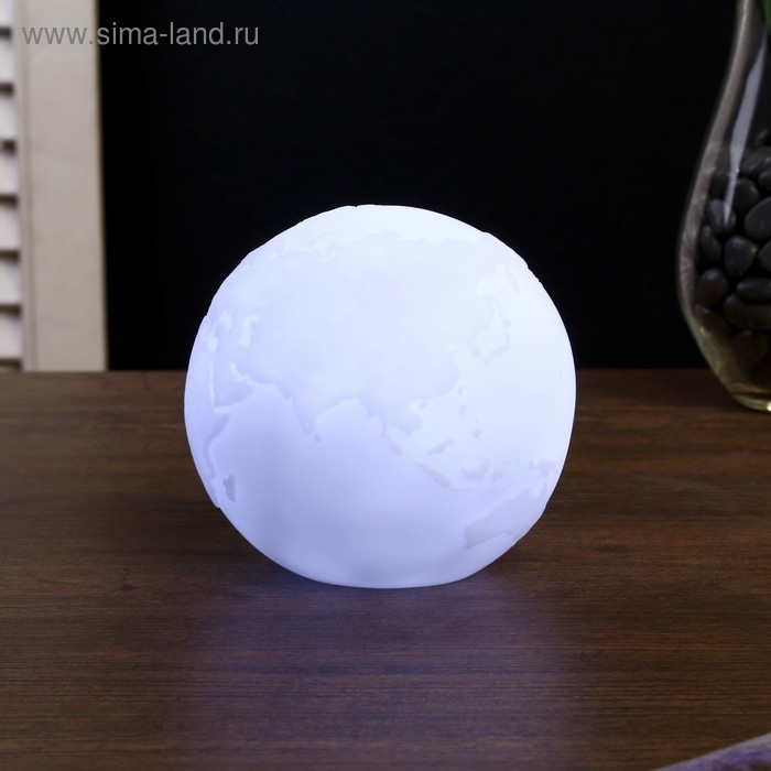 Ночник Ночник "Планета" LED батарейки LR14 белый 8,5х8,5х9 см RISALUX