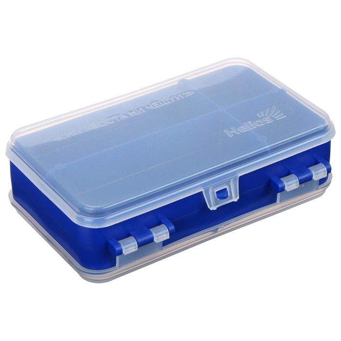 Коробочка для оснастки Helios двухсторонняя, 14 x 8 x 4 см, синяя Коробочка для оснастки Helios двухсторонняя, 14 x 8 x 4 см, синяя