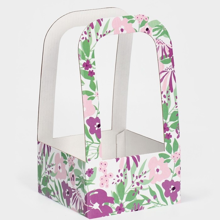 Коробка-переноска для цветов «Only for you», 12 × 12 × 22 см Коробка-переноска для цветов «Only for you», 12 × 12 × 22 см