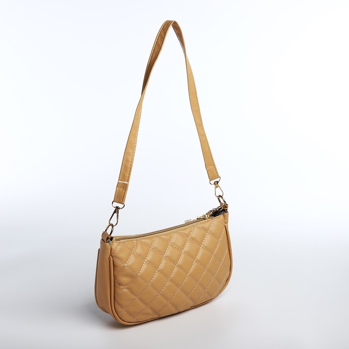 Сумка багет на молнии, цвет бежевый Сумка багет на молнии, цвет бежевый