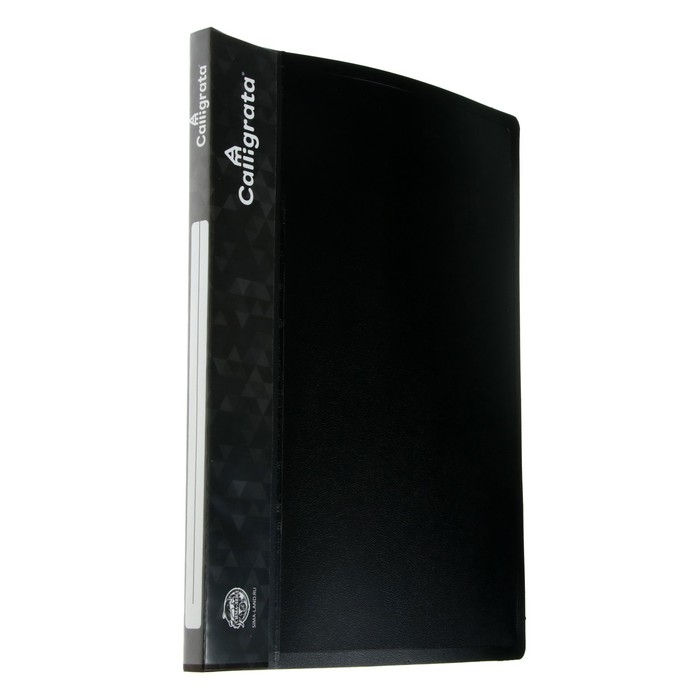 Папка 20 вкладышей А4, Сalligrata, карман на корешке, 600 мкм, 15 мм черная Папка 20 вкладышей А4, Сalligrata, карман на корешке, 600 мкм, 15 мм черная