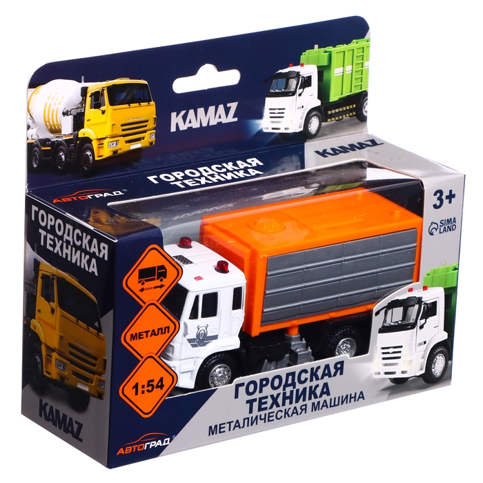 Грузовик металлический «Камаз. Мусоровоз», 1:54, инерционный