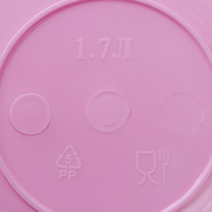 Миска пластиковая, 1.7 л, цвет МИКС Миска пластиковая, 1.7 л, цвет МИКС