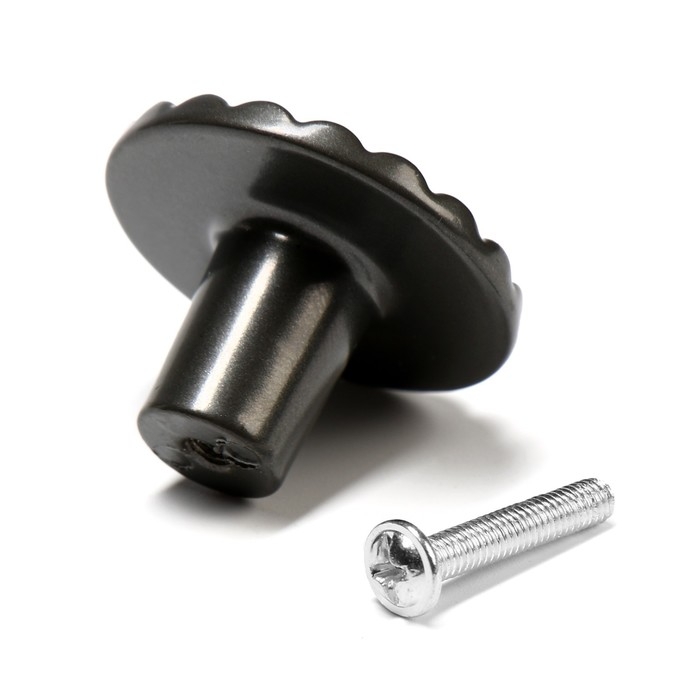 Ручка кнопка CAPPIO d=36, цвет графит Ручка кнопка CAPPIO d=36, цвет графит