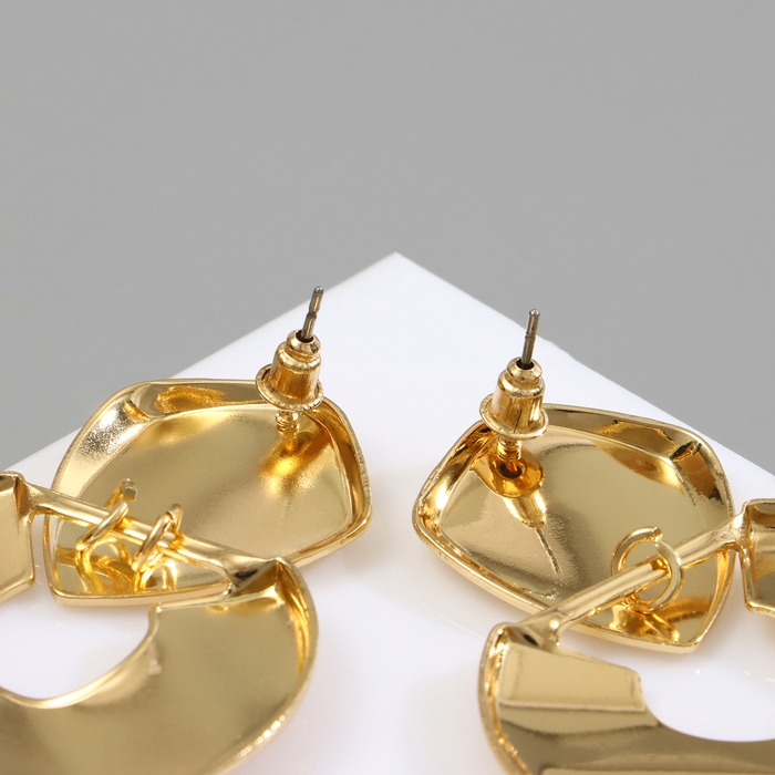 Серьги металл «Геометрия» диск, цвет золото Серьги металл «Геометрия» диск, цвет золото