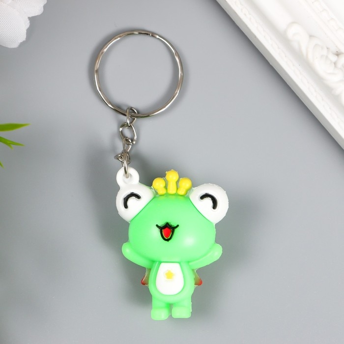 Брелок резина Брелок резина "Лягуха в короне" МИКС 3,5х3х1,5 см