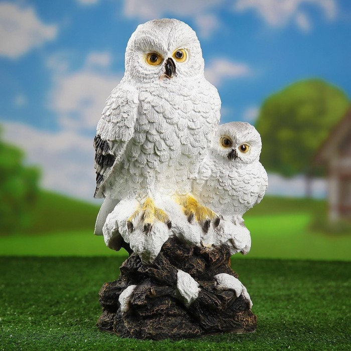 Садовая фигура Садовая фигура "Совы полярные" 19х20х38см
