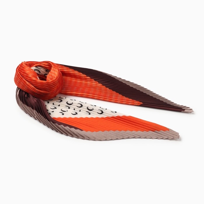 Плиссированный женский платок MINAKU, 70*70, цв.красный Плиссированный женский платок MINAKU, 70*70, цв.красный