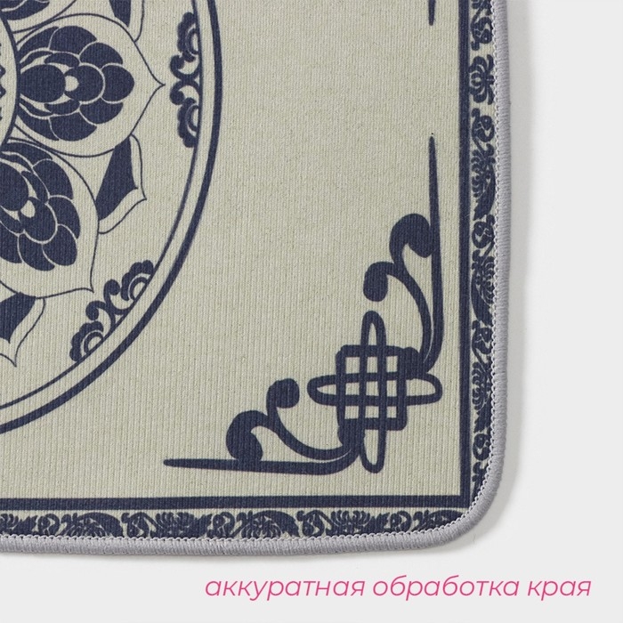 Набор ковриков для ванной и туалета Доляна «Адиса», 2 шт, 50×80 см, 40×50 см, цвет серый