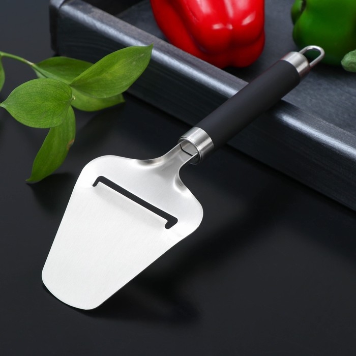 Нож для сыра Доляна Venus, 23×8 см, нержавеющая сталь, цвет чёрный Нож для сыра Доляна Venus, 23×8 см, нержавеющая сталь, цвет чёрный