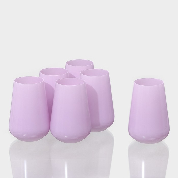 Набор стаканов «Сандра», 380 мл, 6 шт, цвет микс Набор стаканов «Сандра», 380 мл, 6 шт, цвет микс