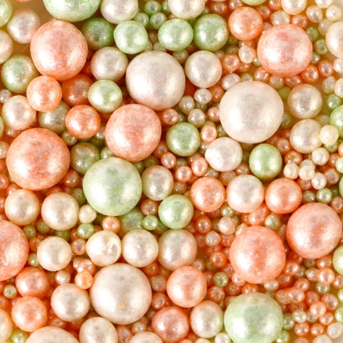 Кондитерская посыпка "Нежный блеск": пудровая, мятная, белоснежная, 50 г