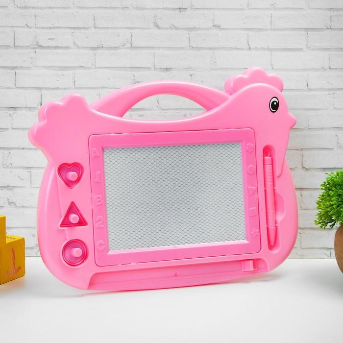 Доска магнитная «Курочка», 3 печати, чёрная крошка, цвета МИКС Доска магнитная «Курочка», 3 печати, чёрная крошка, цвета МИКС