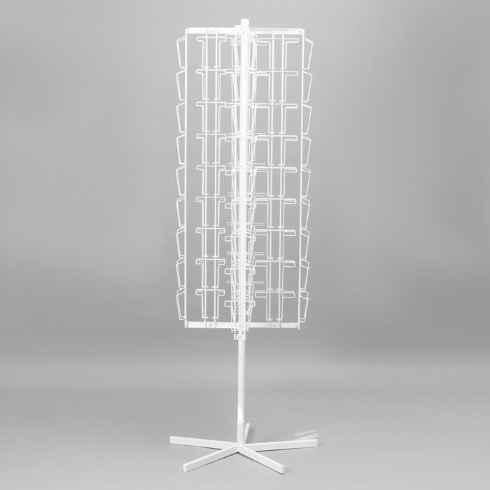 Буклетница вращающаяся для открыток, напольная, 108 карманов (54 А5, 54 А6), 55,8×61,4×173,3 см, цвет белый Буклетница вращающаяся для открыток, напольная, 108 карманов (54 А5, 54 А6), 55,8×61,4×173,3 см, цвет белый