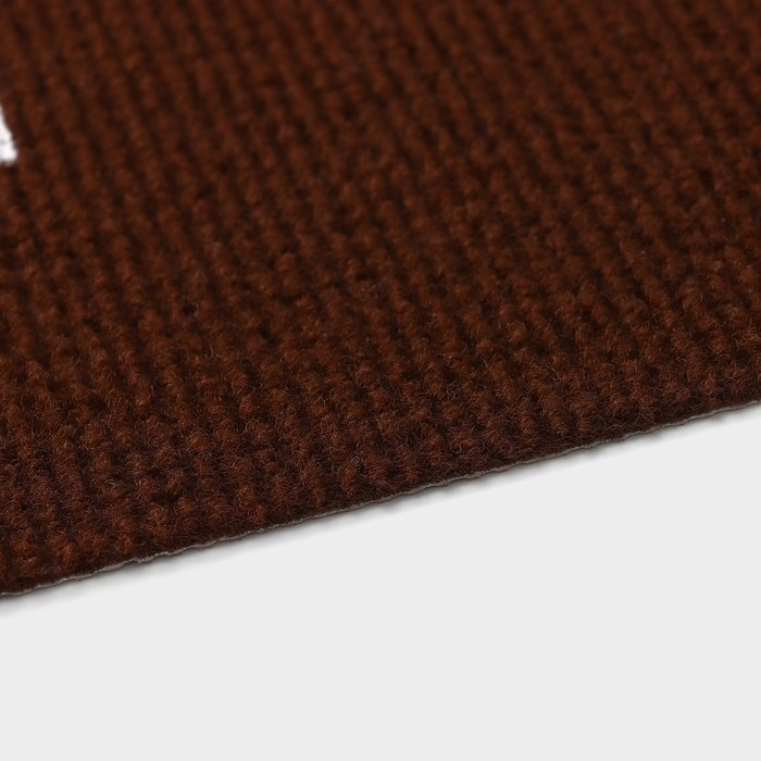 Коврик влаговпитывающий придверный светящийся в темноте Доляна «Добро пожаловать», 50×80 см, цвет коричневый Коврик влаговпитывающий придверный светящийся в темноте Доляна «Добро пожаловать», 50×80 см, цвет коричневый