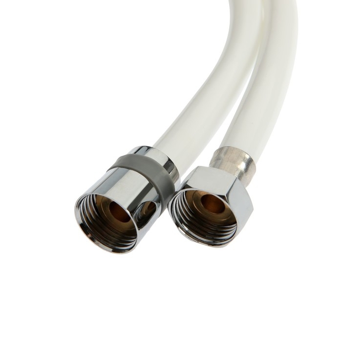 Душевой шланг ZEIN Z12PG, 150 см, антиперекручивание, латунные гайки, белый Душевой шланг ZEIN Z12PG, 150 см, антиперекручивание, латунные гайки, белый