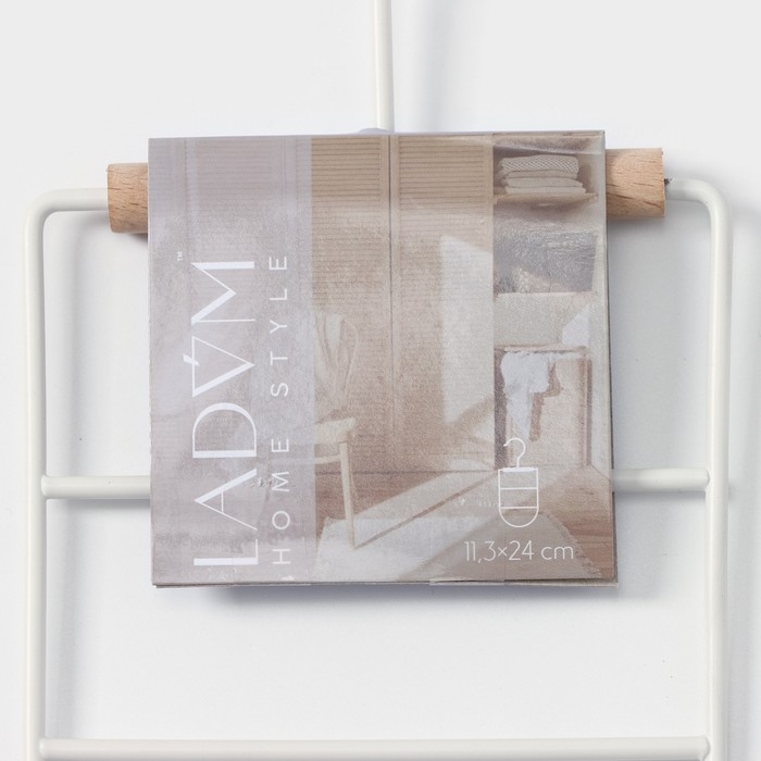 Вешалка для ремней и шарфов LaDо́m Laconique, 11,5×23×1,1 см, многоуровневая, цвет белый Вешалка для ремней и шарфов LaDо́m Laconique, 11,5×23×1,1 см, многоуровневая, цвет белый