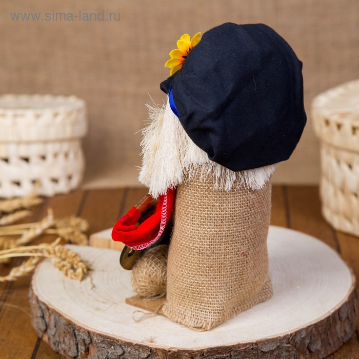 Оберег-домовой Оберег-домовой "Кузя в кепке, с самоваром и подковой", 26х15х12 см МИКС