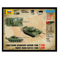 Сборная модель «Советский основной боевой танк Т-72Б», Звезда, 1:100, (7400)