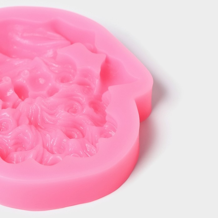 Молд новогодний «Санта», силикон, 8,2×7×1,5 см, цвет МИКС Молд новогодний «Санта», силикон, 8,2×7×1,5 см, цвет МИКС