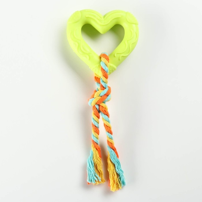 Игрушка Игрушка "Сердечко с канатом", 7 см, жёлтое
