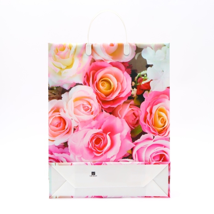 Пакет Пакет "Россыпь роз", мягкий пластик, 42 x 32 см