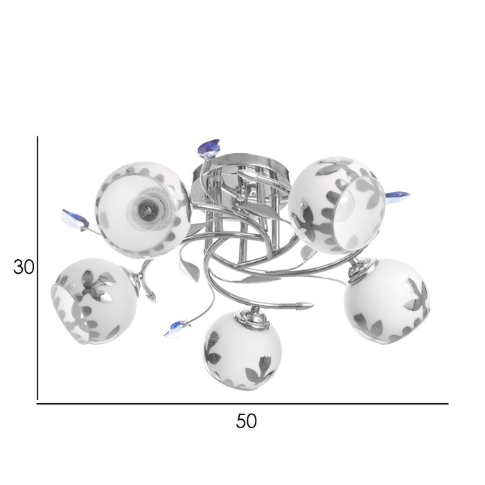 Люстра Люстра "Адель" 5х40Вт Е27 Хром МОДЕЛЬ: 2612361