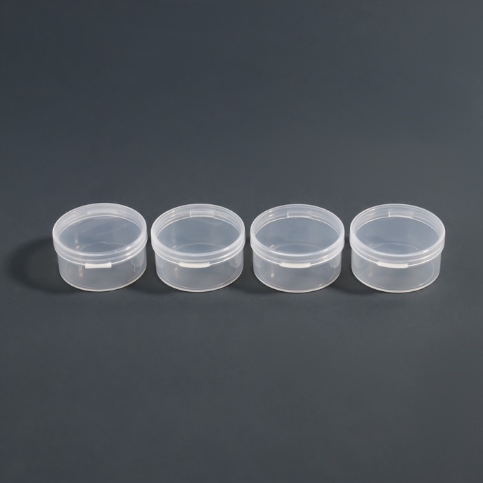 Набор органайзеров для декора, 4 шт, d = 4 × 1,9 см, цвет прозрачный