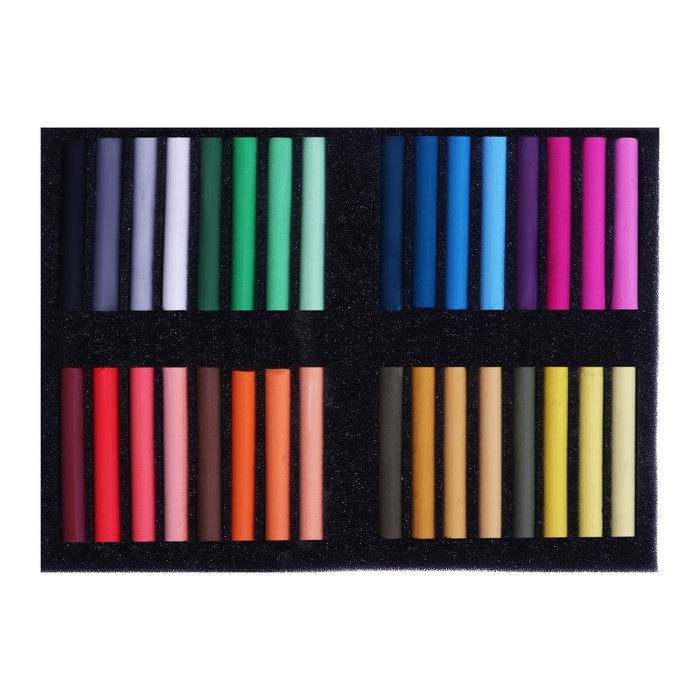 Пастель сухая, набор 32 цветов, Soft, Пастель сухая, набор 32 цветов, Soft, "Аква-Колор" (художественная)