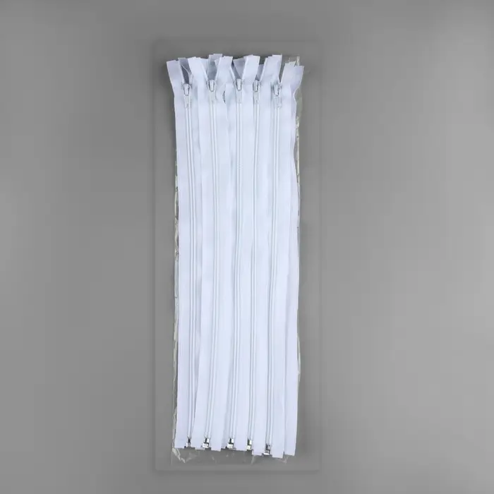 Молния «Спираль», №5, разъёмная, замок автомат, 40 см, белая